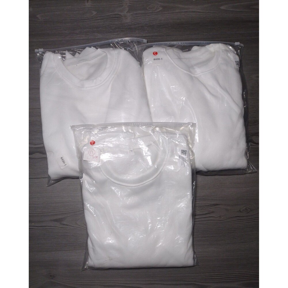 3‑Pack Women’s Lightweight White Sweaters – Size Large – New Bundle Set